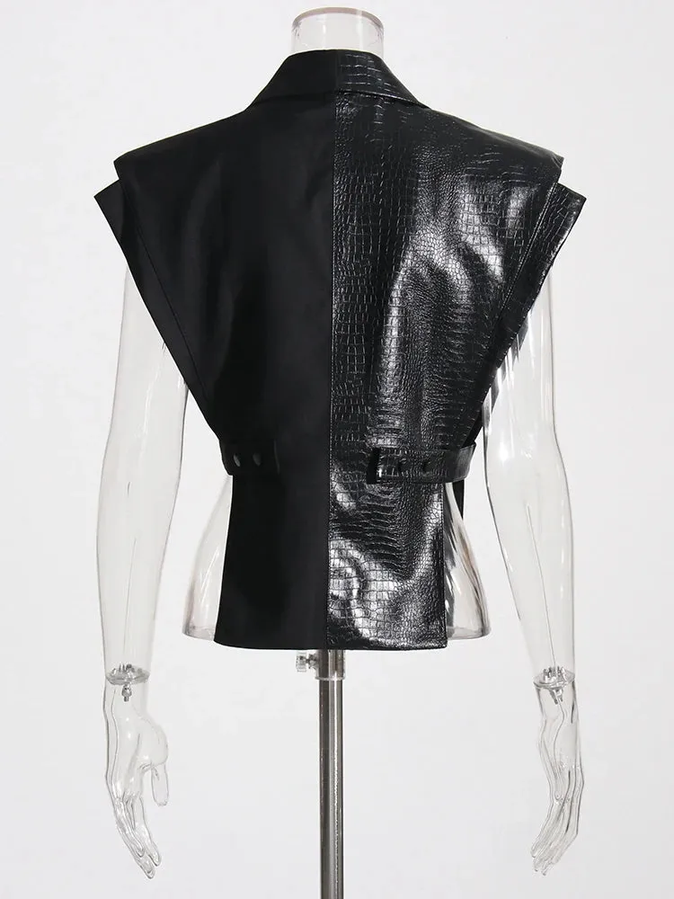 JADE LEATHER WAISTCOAT