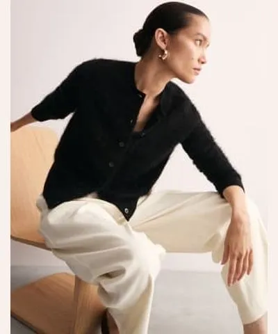 Jaeger Womens Pure Cashmere Crew Neck Cardigan