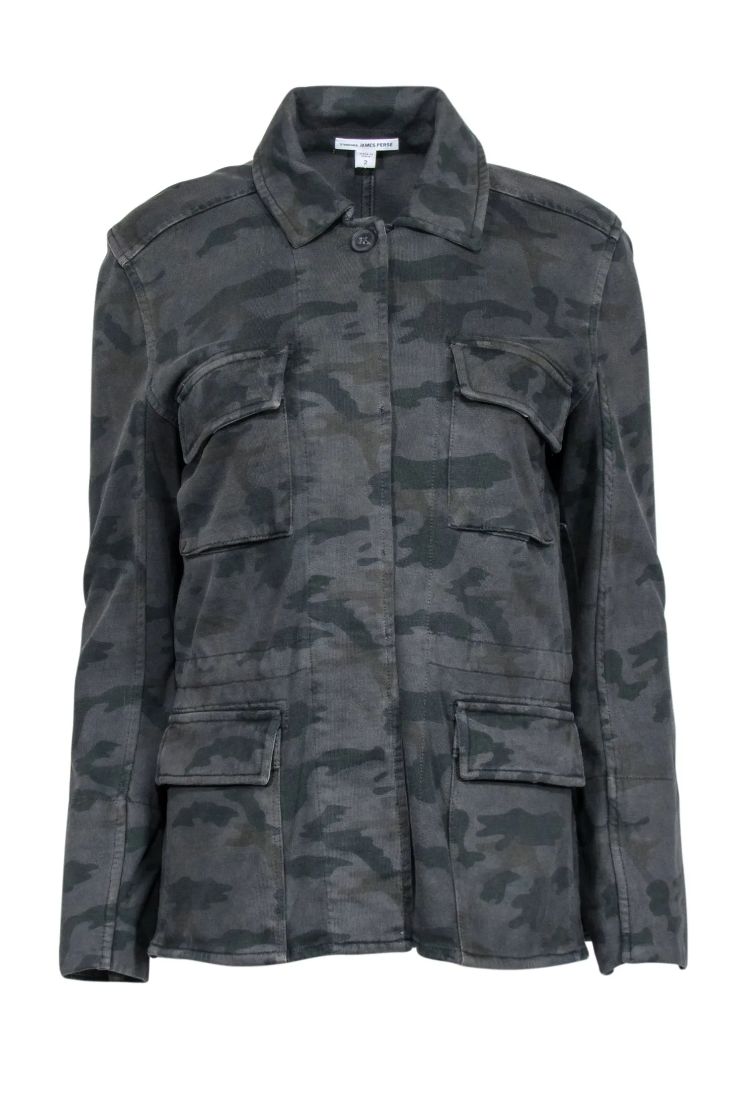 James Pearse - Green Camo Cotton Utility Jacket Sz M