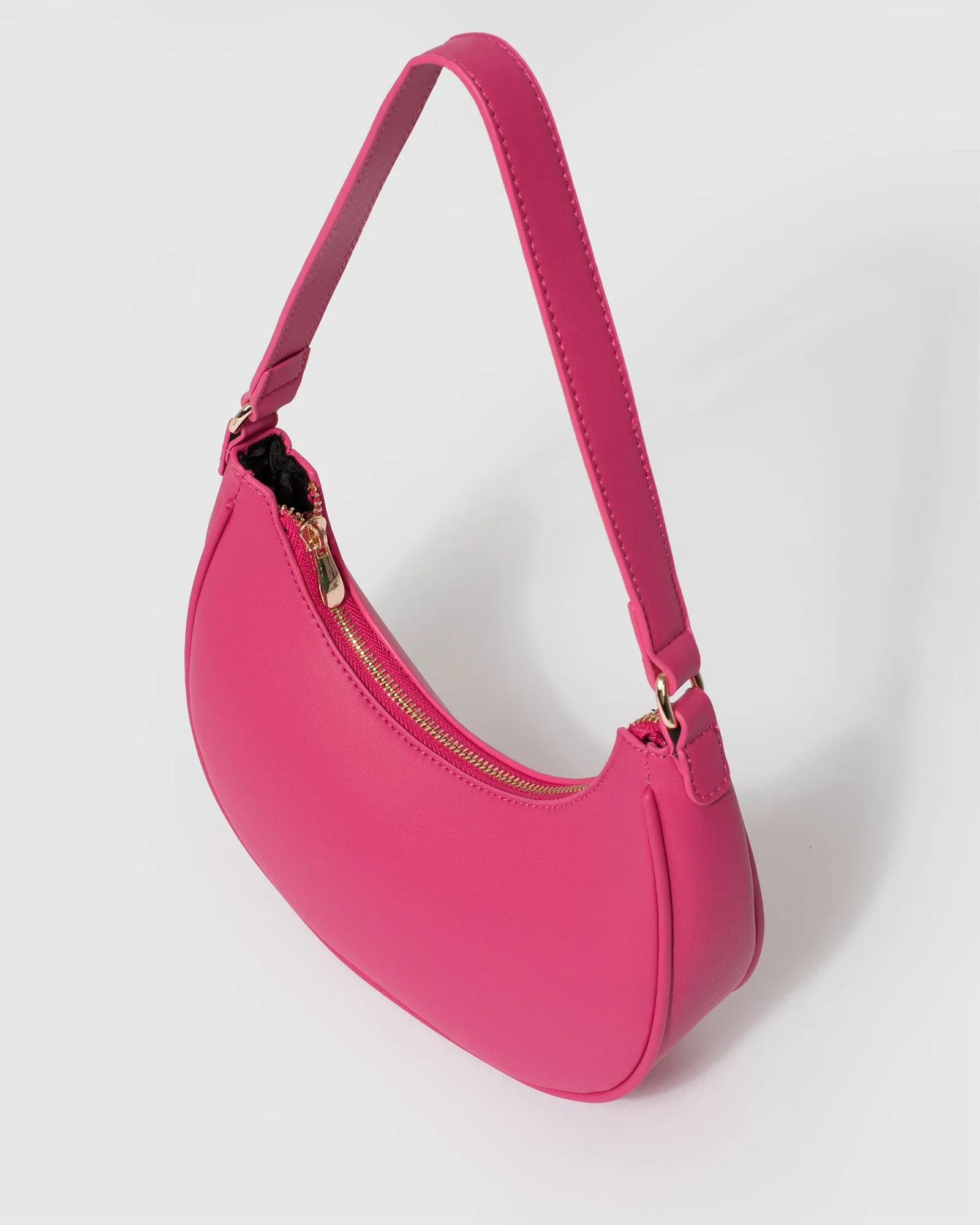 Jasmin Crescent Pink Shoulder Bag