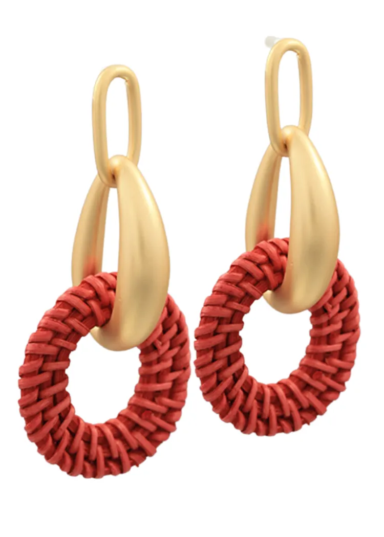 Jenna Rattan Drop-Red