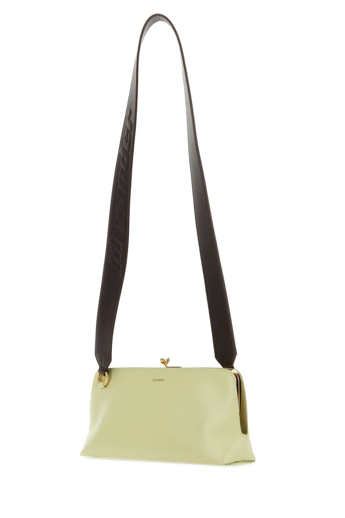 Jil Sander Pastel Green Leather Small Goji Shoulder Bag