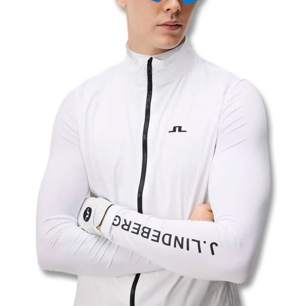 J.Lindeberg Ash Light Packable Golf Vest White - SS24