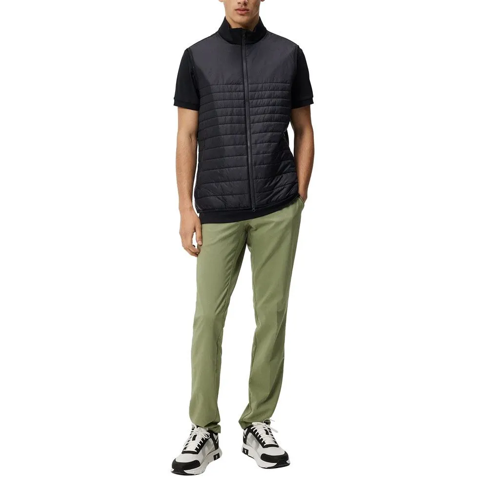 J.Lindeberg Martino Quilt Hybrid Golf Vest Black - SS24