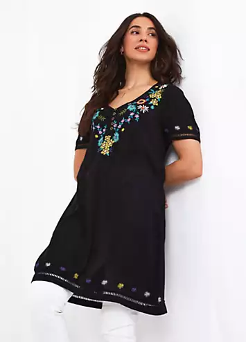 Joe Browns Embroidered Flora Tunic | Kaleidoscope