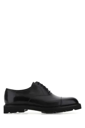 John Lobb Black Leather City Ii Lace Up Shoes