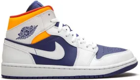 Jordan Air 1 Mid Royal Blue Laser Orange sneakers