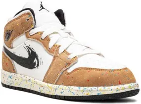 Jordan Kids Jordan 1 Mid Paint Splatter sneakers Neutrals