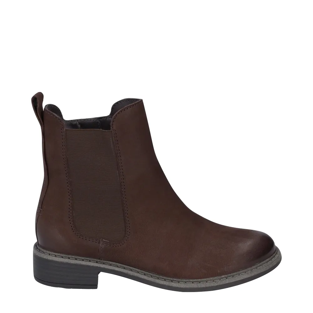 Josef Seibel Women's Selena 19 Leather Side Zip Chelsea Boot (Moro Brown)