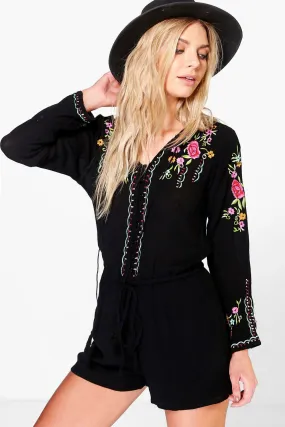 Julie Embroidered Romper
