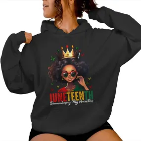 Junenth Remembering My Ancestors Freedom African Women Women Hoodie