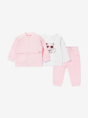 Karl Lagerfeld - Baby Girls Tracksuit Set (3 Piece) | Childsplay Clothing