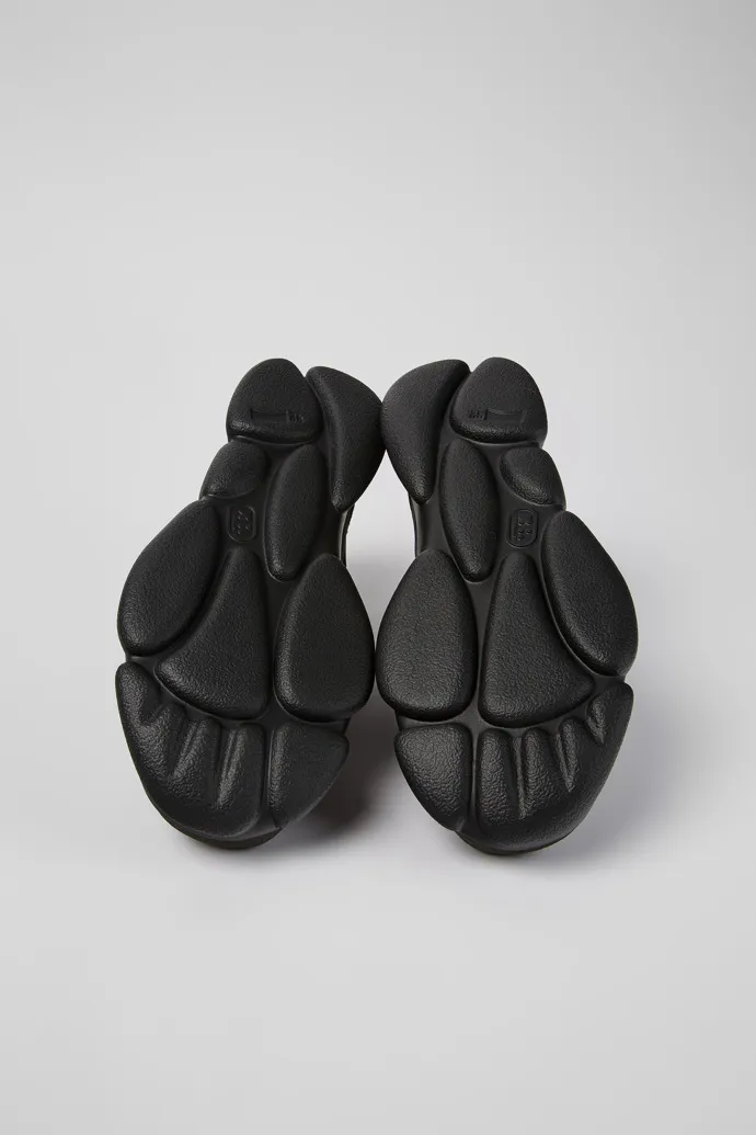 Karst Black leather and recycled PET sneakers for men