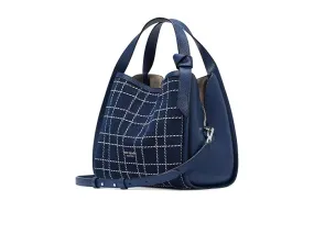 Kate Spade New York Knott Denim Check Medium Crossbody Tote