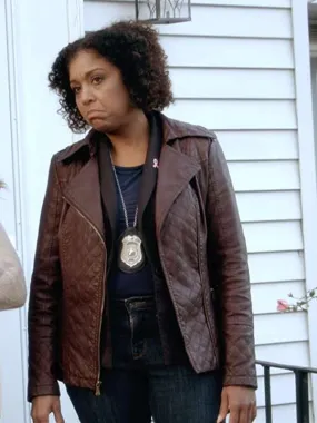 Kathy-Ann Hart Go Chase Yourself Brown Leather Jacket