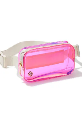 Kendra Scott: Clear Belt Bag - Pink Iridescent