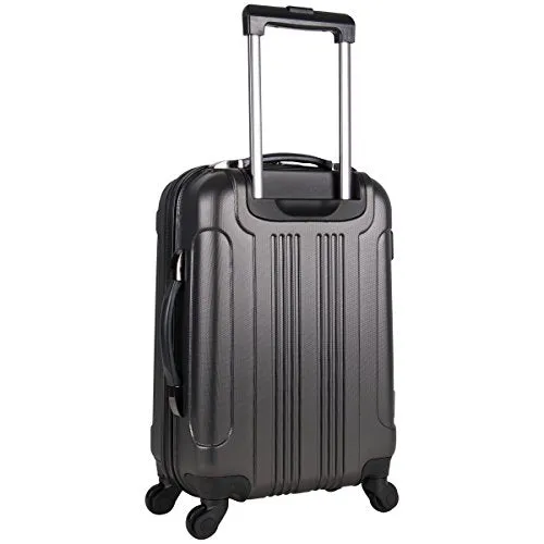 Kenneth Cole Reaction Out Of Bounds 20-Inch Carry-On Lightweight Durable Hardshell 4-Wheel Spinner Cabin Size Luggage, Charcoal