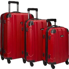 Kenneth Cole Reaction Out Of Bounds Luggage 4-Wheel Abs 3-Piece Nested Set: 20 Carry-On, 24 28