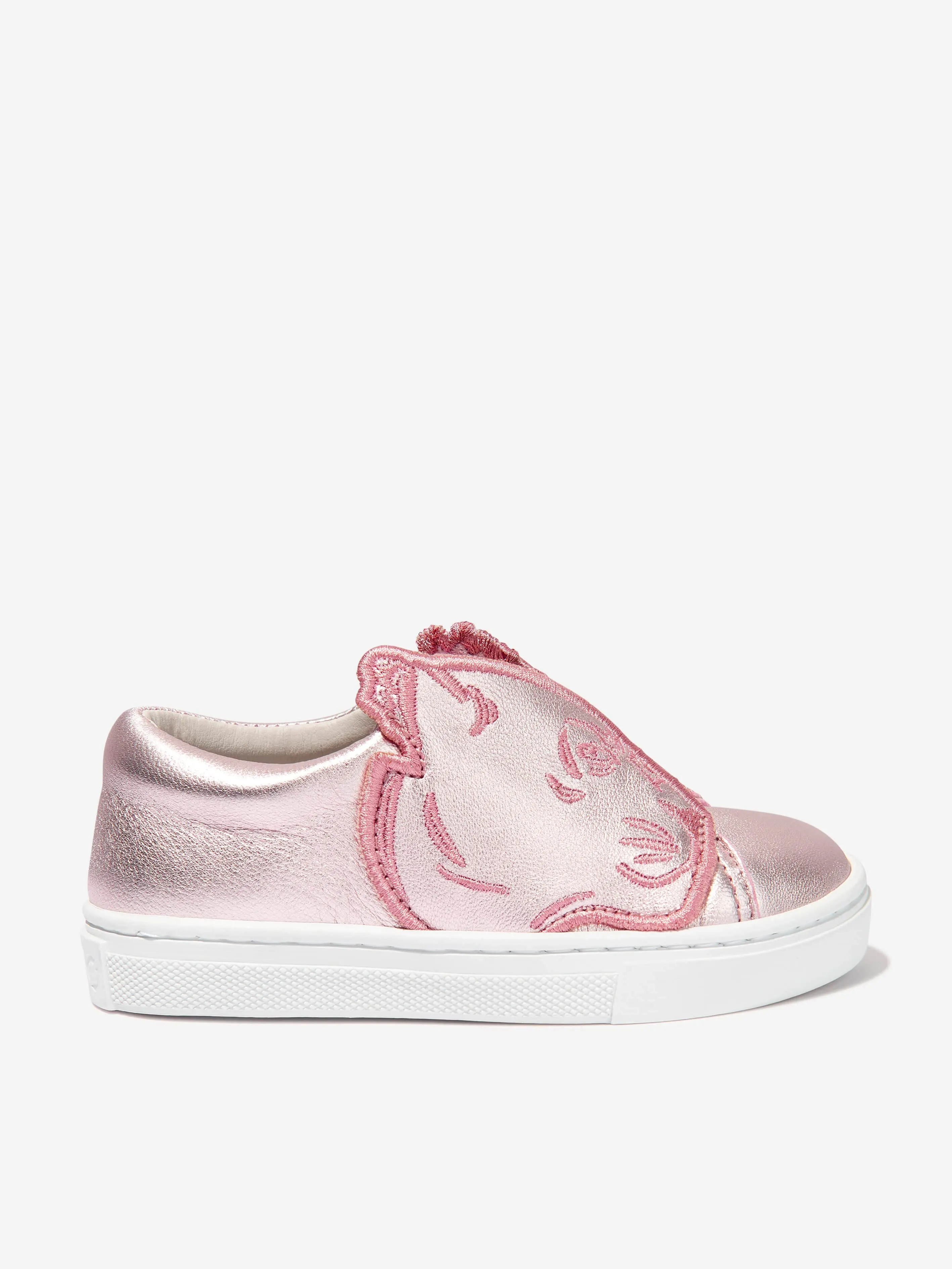 KENZO KIDS - Girls Leather Tiger And Friends Trainers | Childsplay Clothing