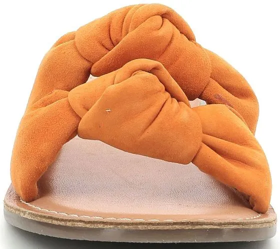 Kickers Divalto Mules pour femmes en cuir véritable avec brides en forme de nœud 895080-50 73 Orange