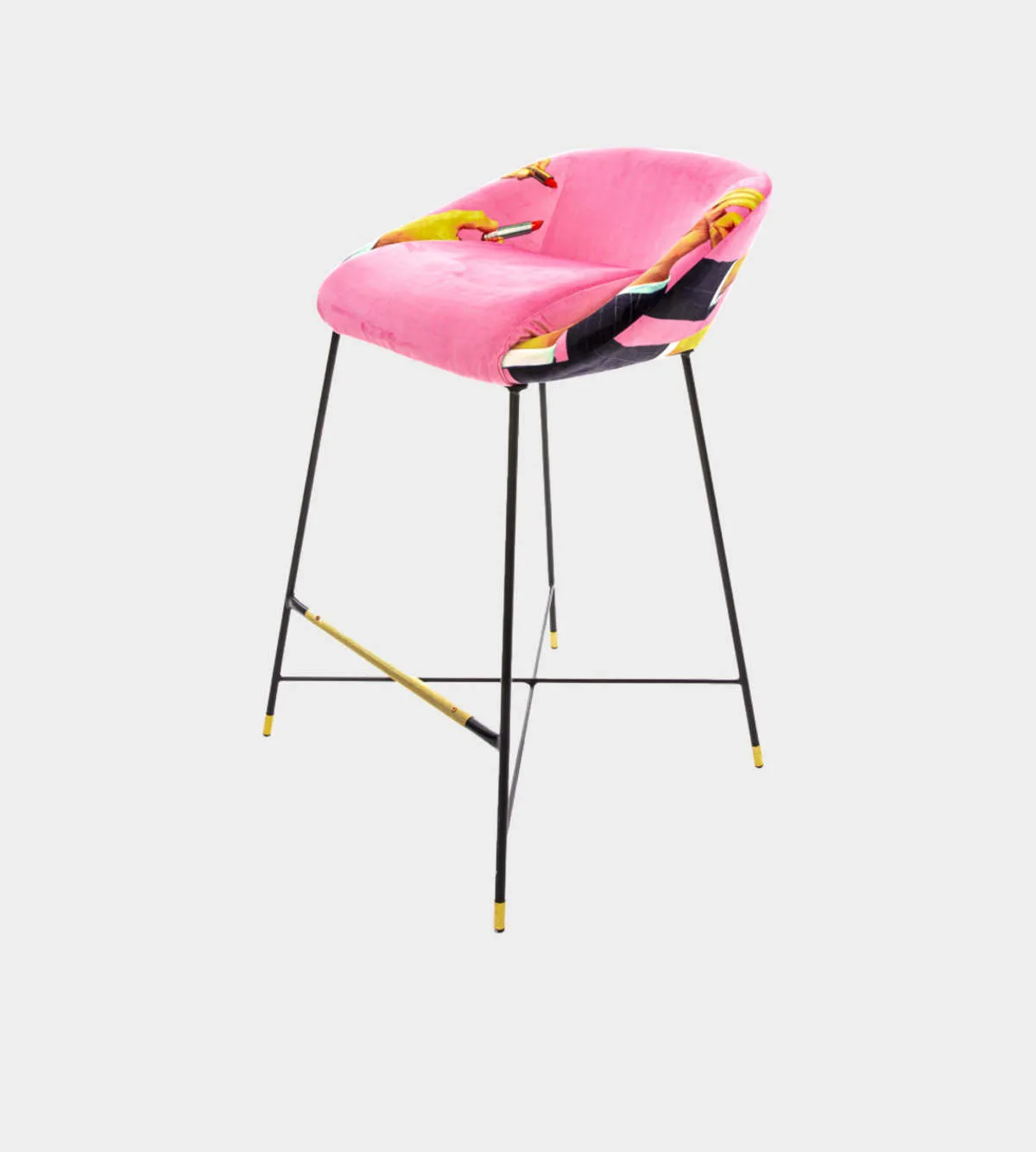 Kids Seletti Lipstick High Stool - Pink