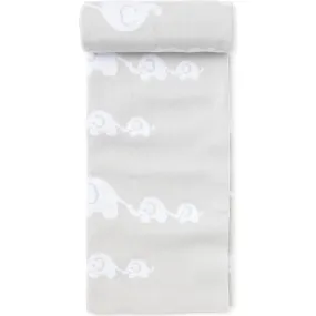 Kissy Kissy Elephant  Novelty Blanket, Grey