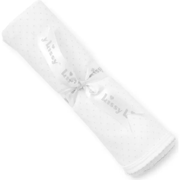 Kissy Kissy New Dots Blanket, White/Grey