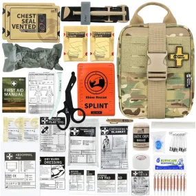 Kit de survie d'urgence professionnel / pochette médicale de premiers secours 1.2kg Rhino Rescue - IFAK-SE