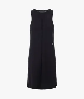 Knitted tank dress in black