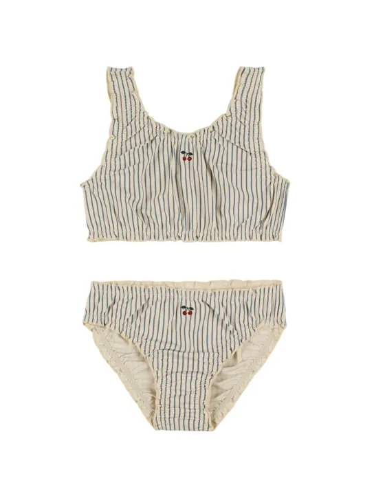 Konges Sløjd   Striped recycled nylon bikini 
