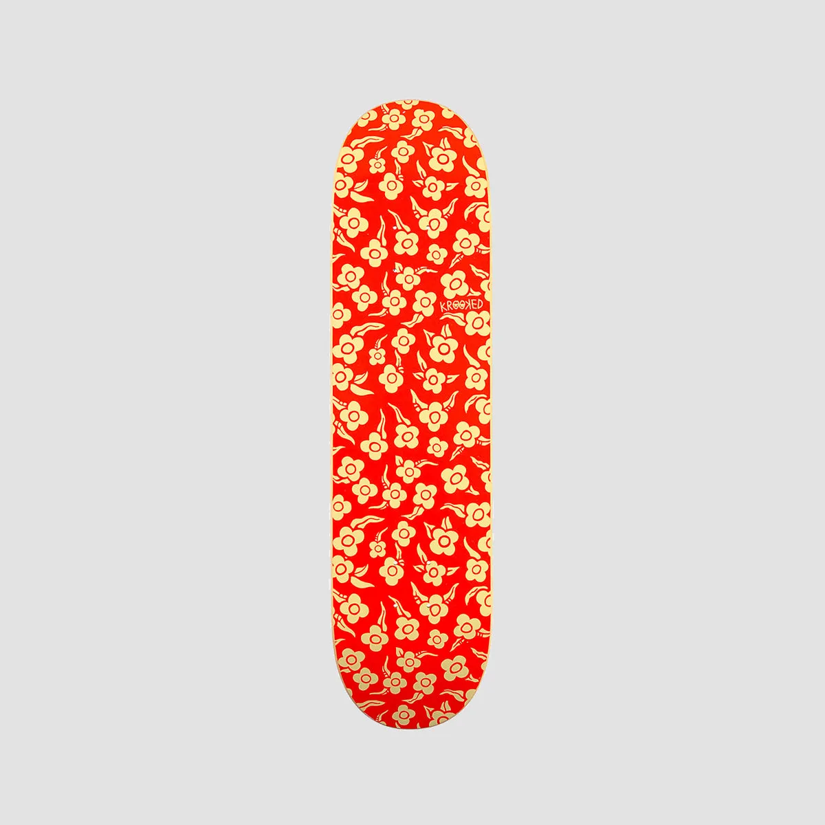 Krooked Flowers Skateboard Deck Orange - 8.06"