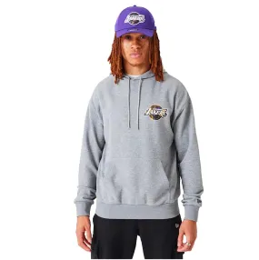 La Lakers Nba Infill Team Logo Medium Grey Pullover Hoodie
