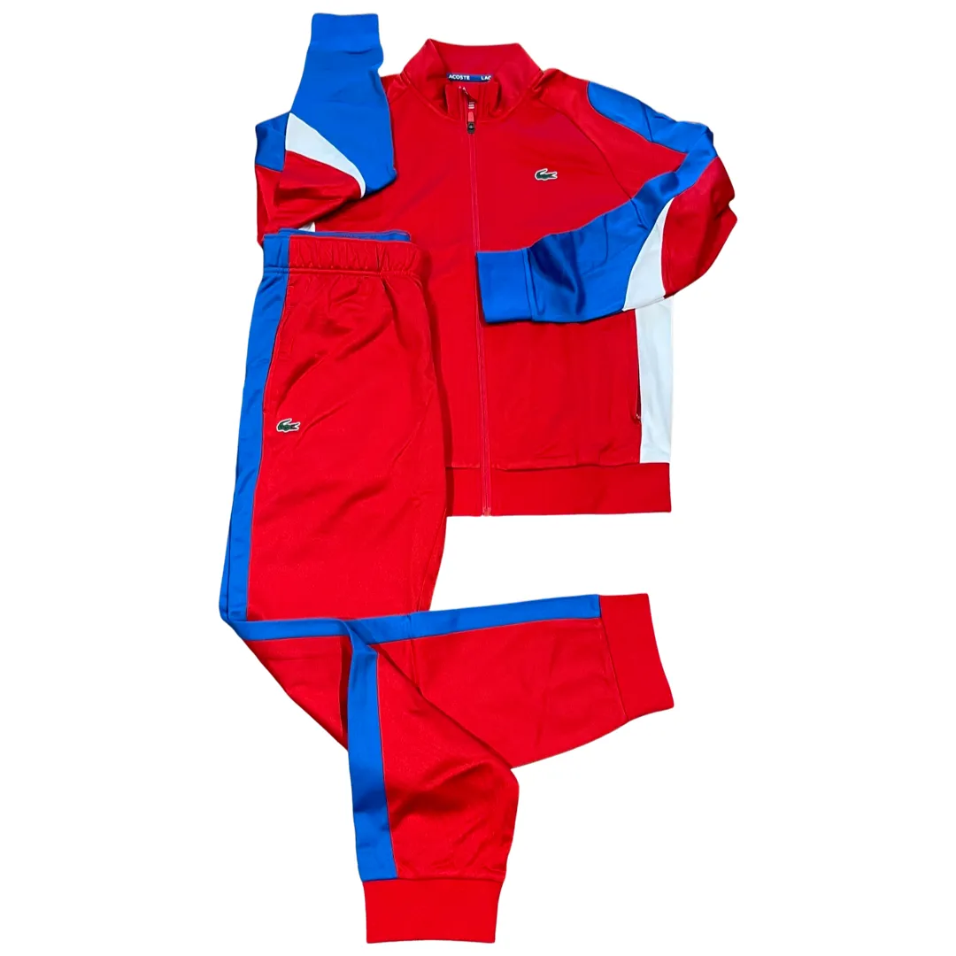 LACOSTE SPORT TRACKSUIT- Men’s- RED /ROYAL BLUE WHITE