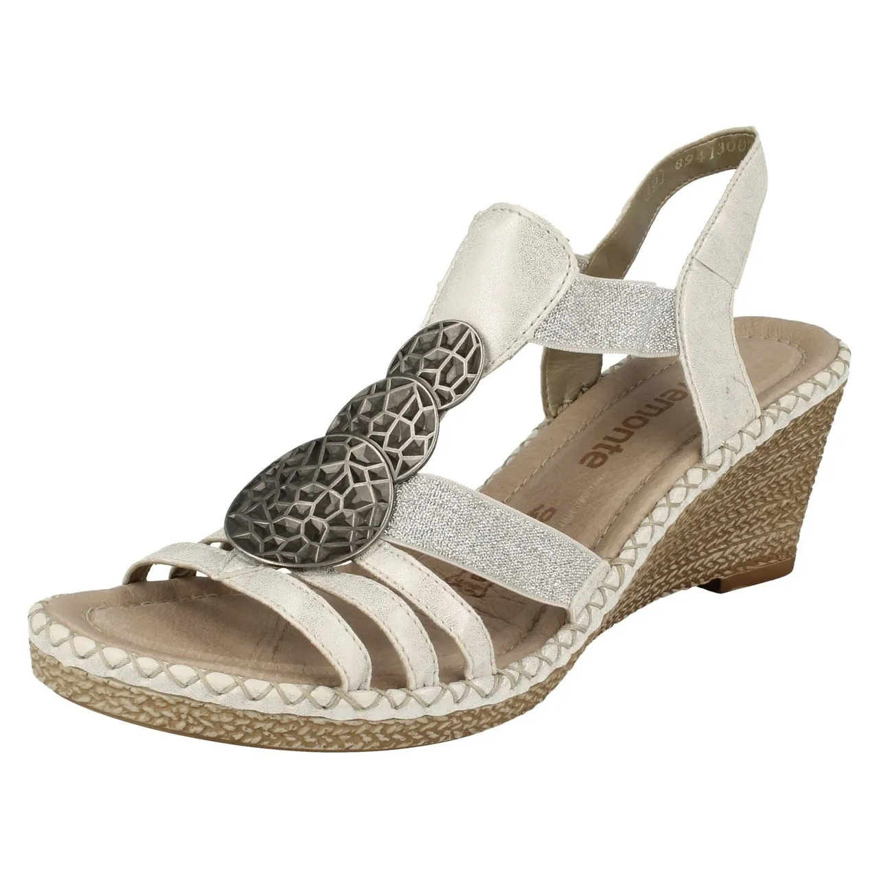 Ladies Remonte Wedge Sling Back Sandals D6747