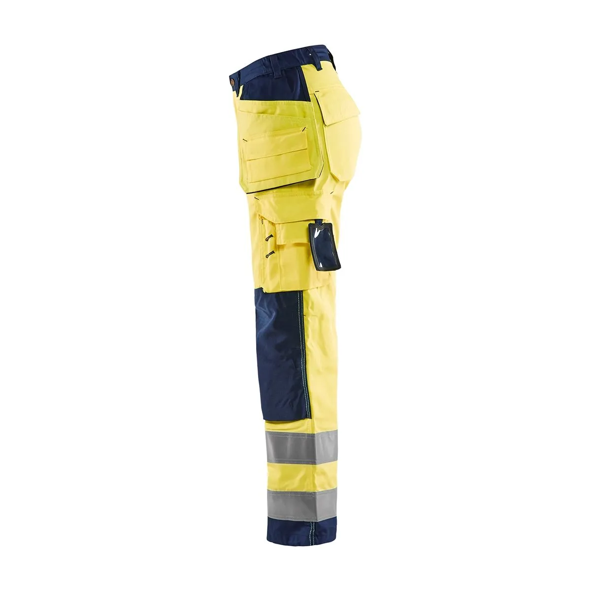 Ladies High Vis Trousers 7156 High Vis Oranje/Marineblauw - Blåkläde