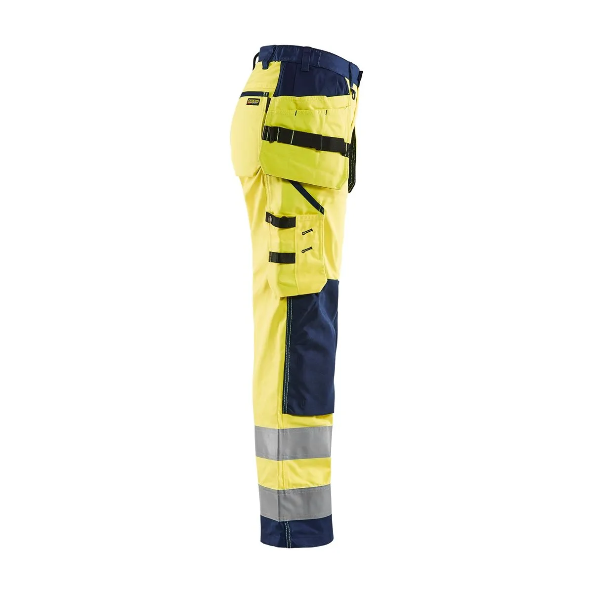 Ladies High Vis Trousers 7156 High Vis Oranje/Marineblauw - Blåkläde