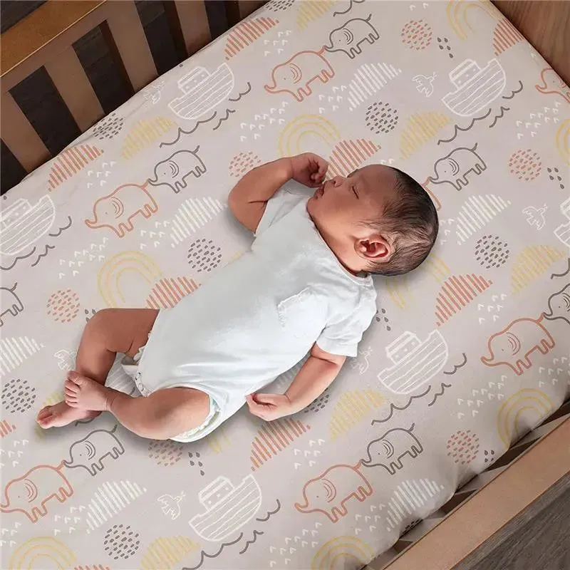 Lambs & Ivy Baby Noah Taupe Fitted Crib Sheet