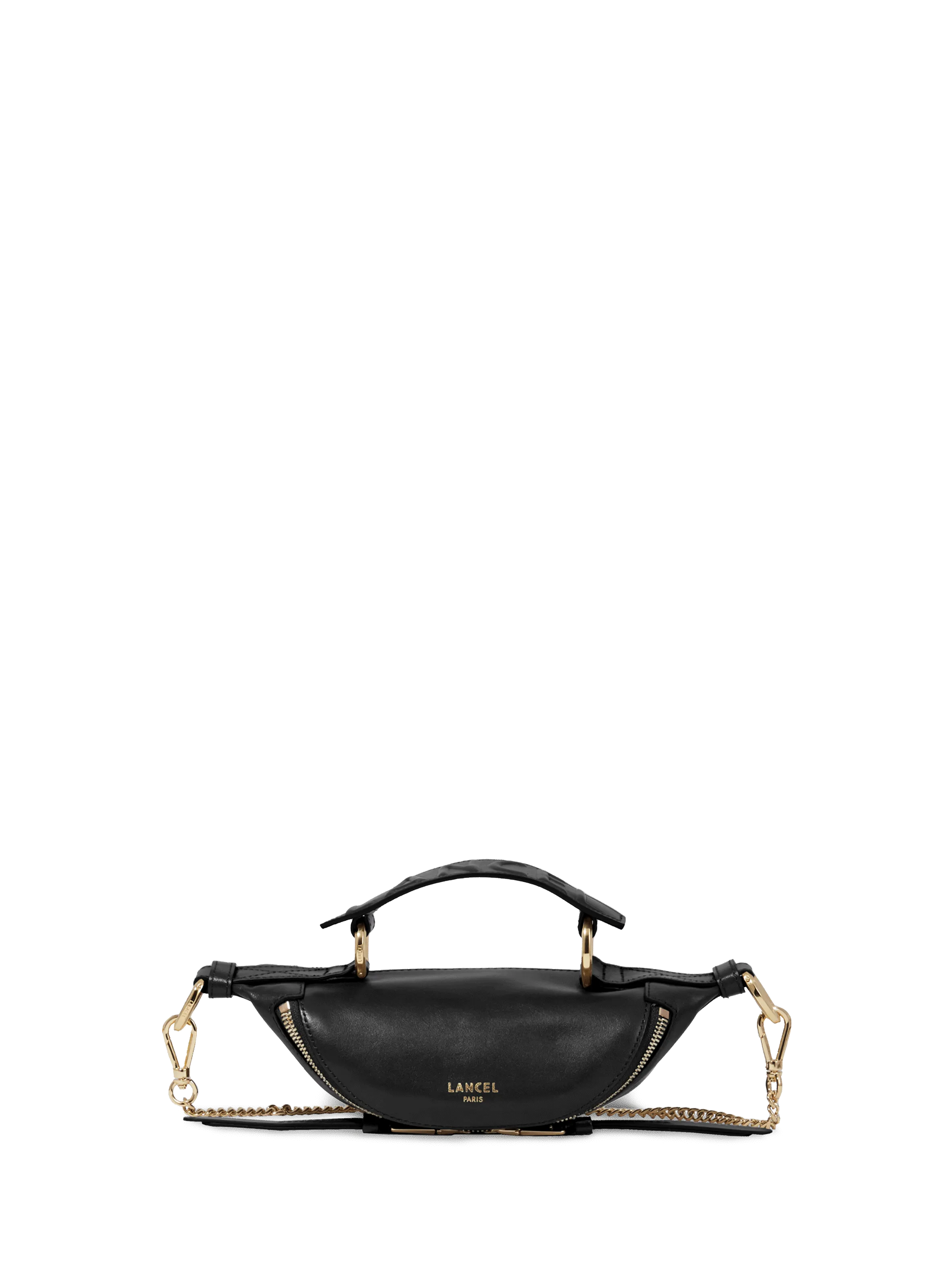 LANCEL  Origami leather bag - Black