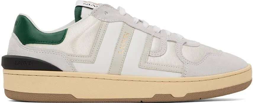 Lanvin Gray & Green Clay Sneakers