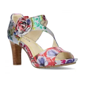 Laura Vita  Womens Alcbaneo Red Multi Riptape Sandals 591917F7