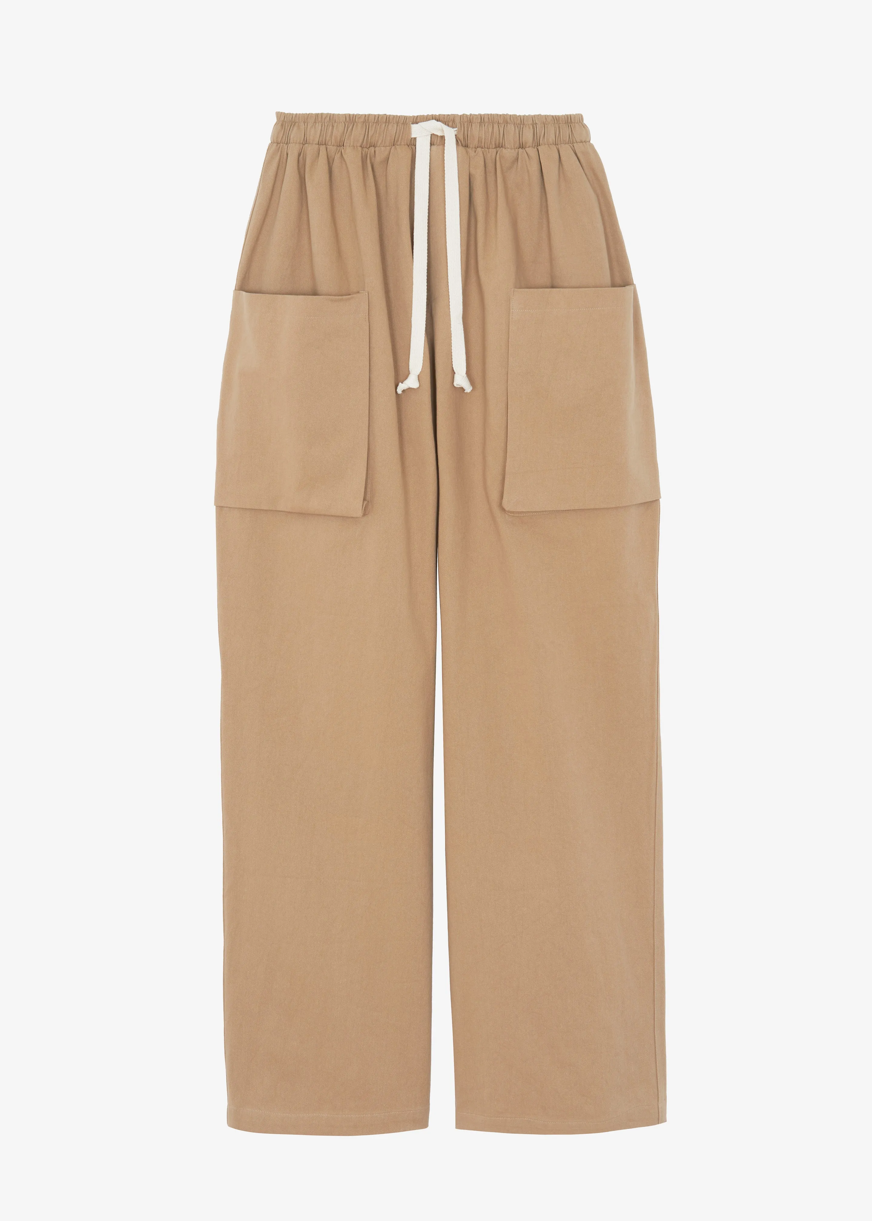 Lauri Drawstring Cargo Pants - Beige