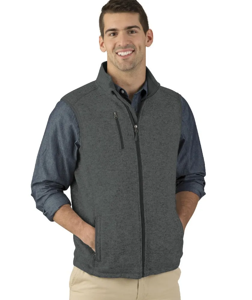 Lawrence Memorial-Regis College Charles River Men's Heathered Fleece Vest #9722