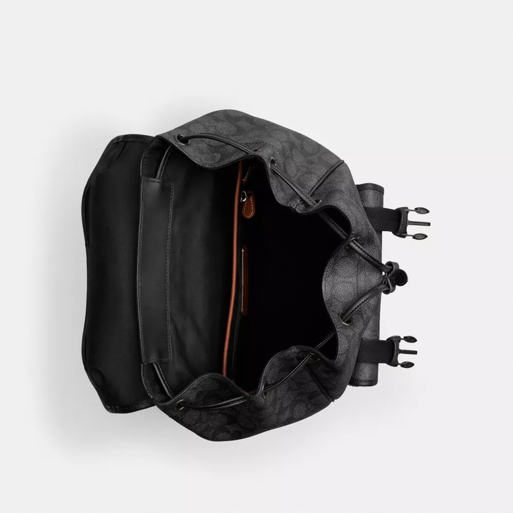 LEAGUE FLAP BACKPACK IN SIGNATURE CANVAS