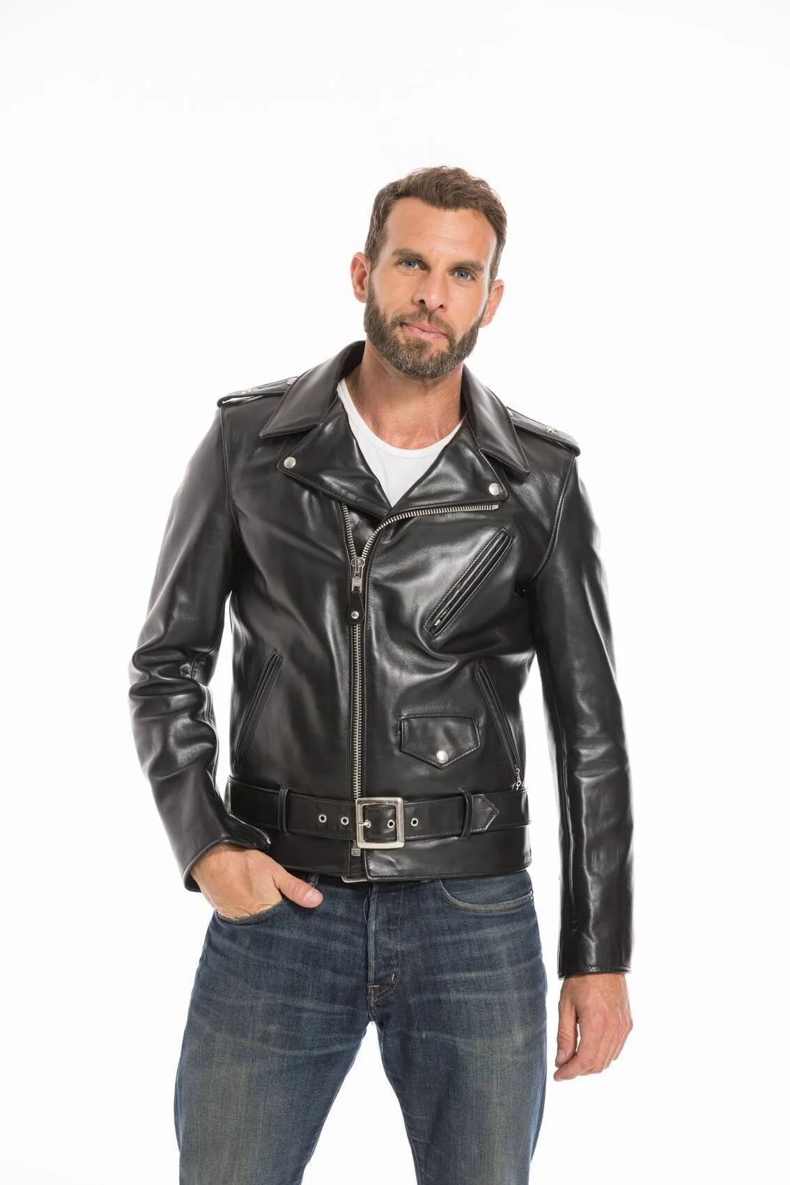 Leather jacket perfecto star horse 613 sh