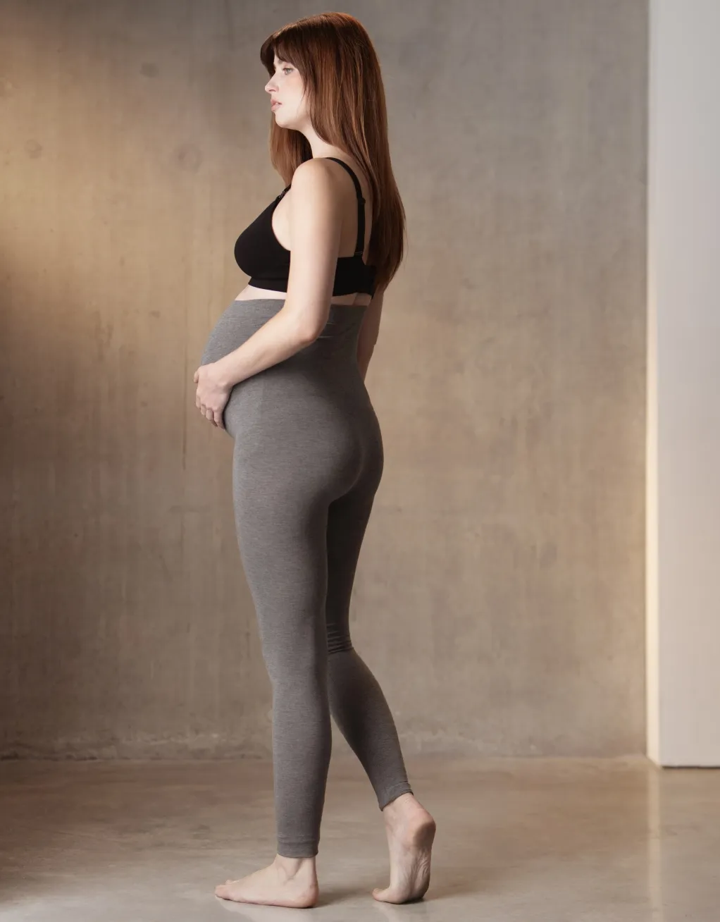 Leggings | Twin Pack Bamboo Maternity Leggings – Black & Grey