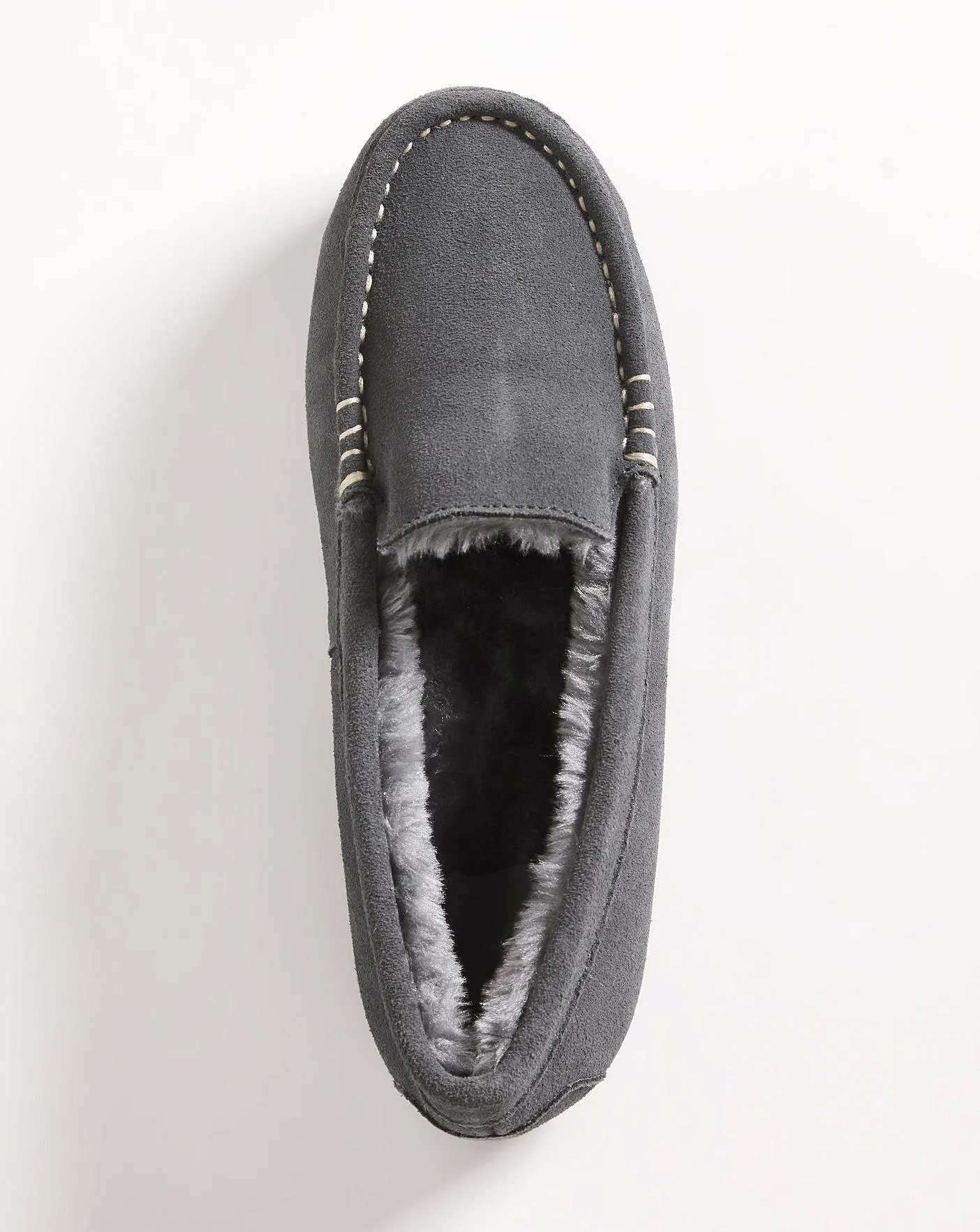 Leona Classic Suede Moccasin Slipper Extra Wide EEE Fit