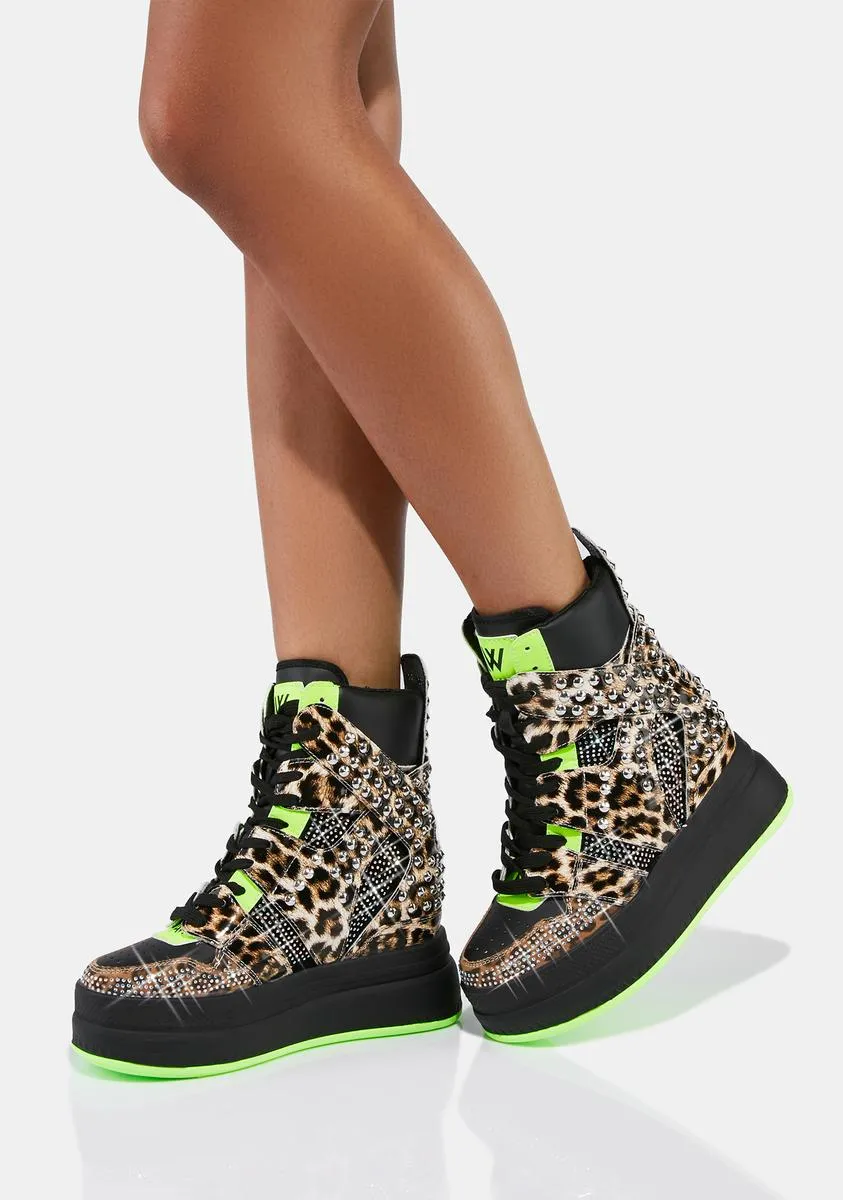 Leopard Quince High Top Sneakers-