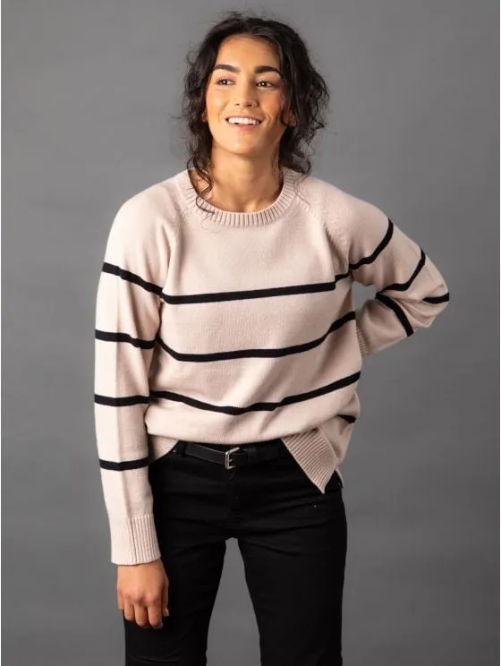 Lergon Striped Jumper in Beige