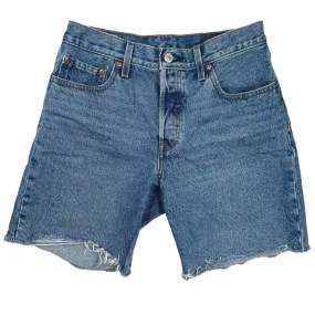 Levi Strauss & Co. Women's Blue Denim High Rise Cut Off Hem Jeans Shorts Size 27