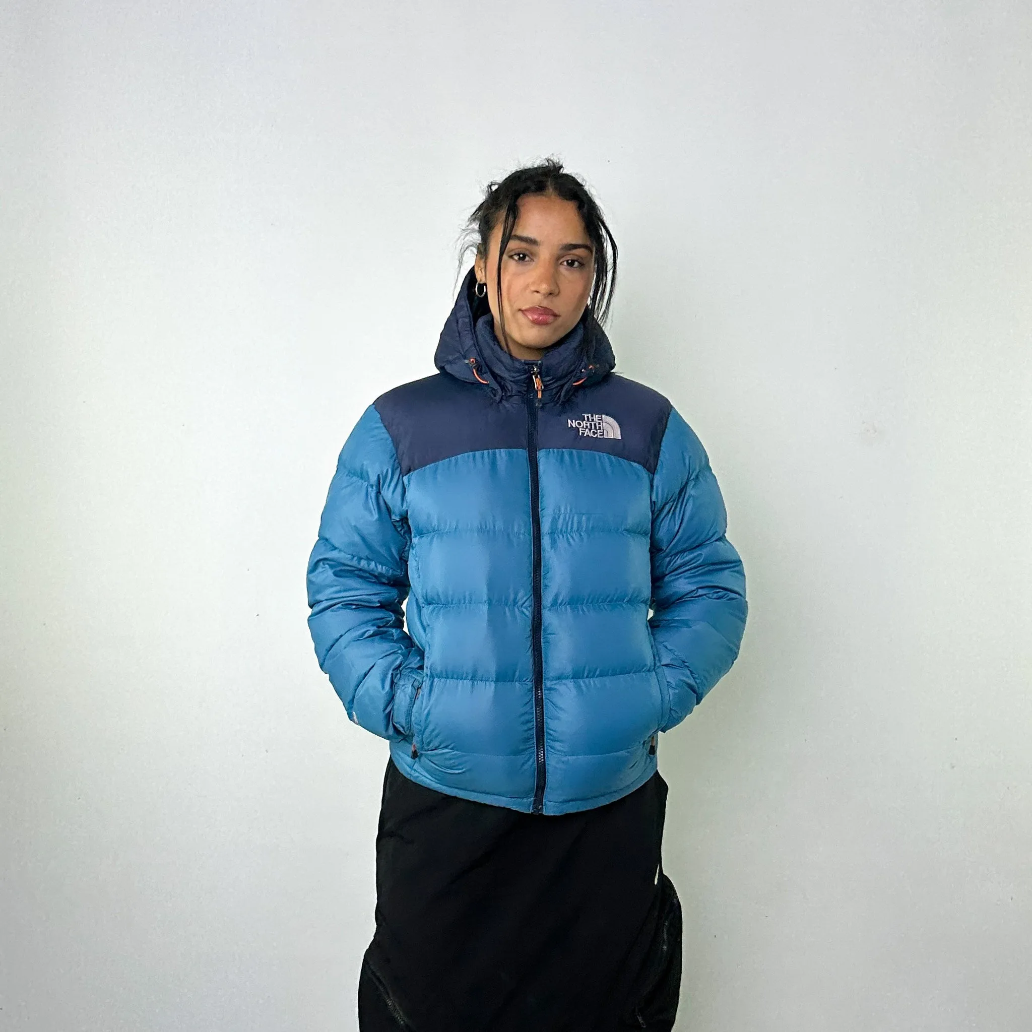 Light Blue 90s The North Face 700 Series Puffer Jacket Coat (S)